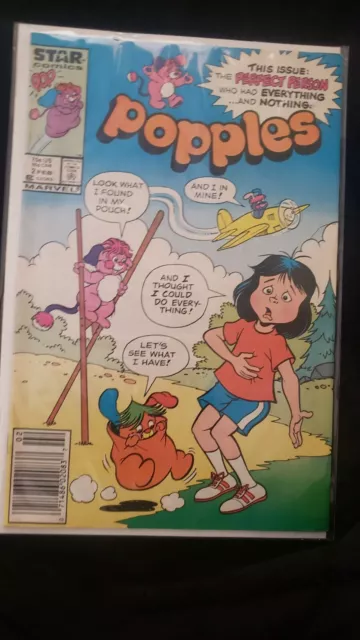 Popples Issue #2 RARE Star Comics Marvel Newsstand Edition !