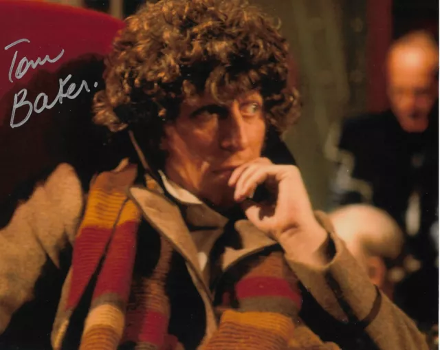 Tom Baker 4th DOCTOR WHO Genuine Signed Autograph 10X8 COA 26007