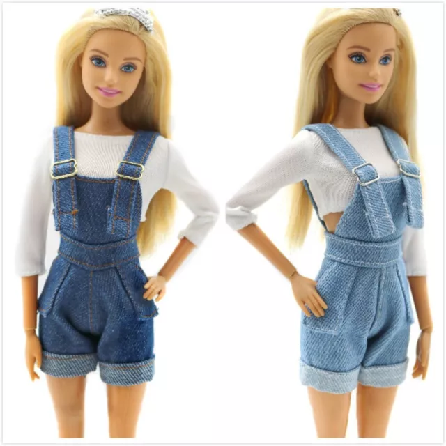 Crop Top Doll Suspenders Trousers Outfit Cloth  Personalities   Doll Decoration