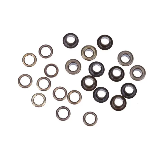 MY# 5x100sets Eyelet with Washer Leather Craft Repair Grommet(Bronze)(6mm)