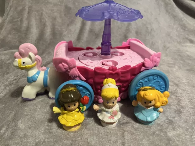 Fisher Price Little People - Disney Princess Carousel Carriage With 3 Figures