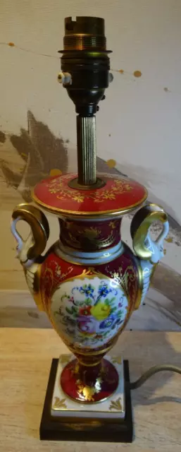 Camille La Tallec Paris Porcelain Hand Painted Lamp 1979 France