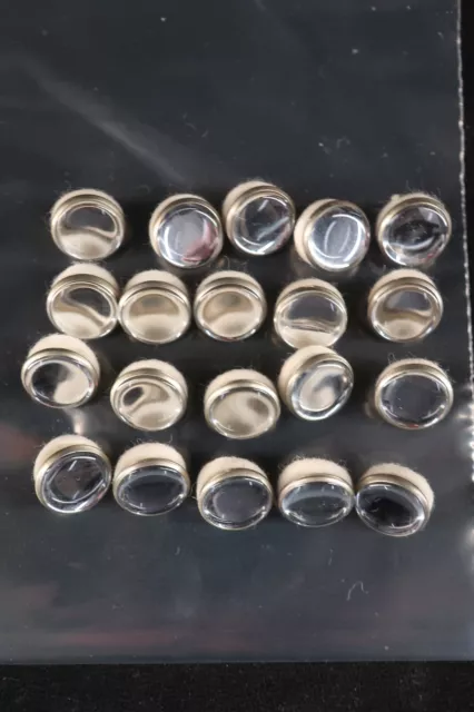 20 boutons d'accordéon "miroir" sertis