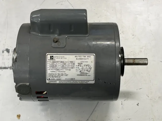 Emerson 3/4 HP Electric Motor - Belted Fan and Blower Duty