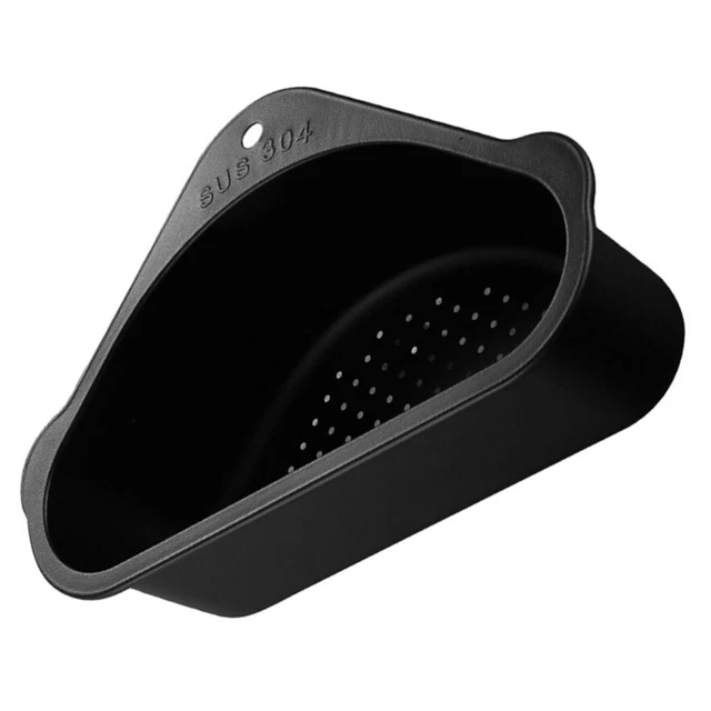 1 pieza cesta de drenaje práctica de acero inoxidable cesta fregadero de cocina (plata)