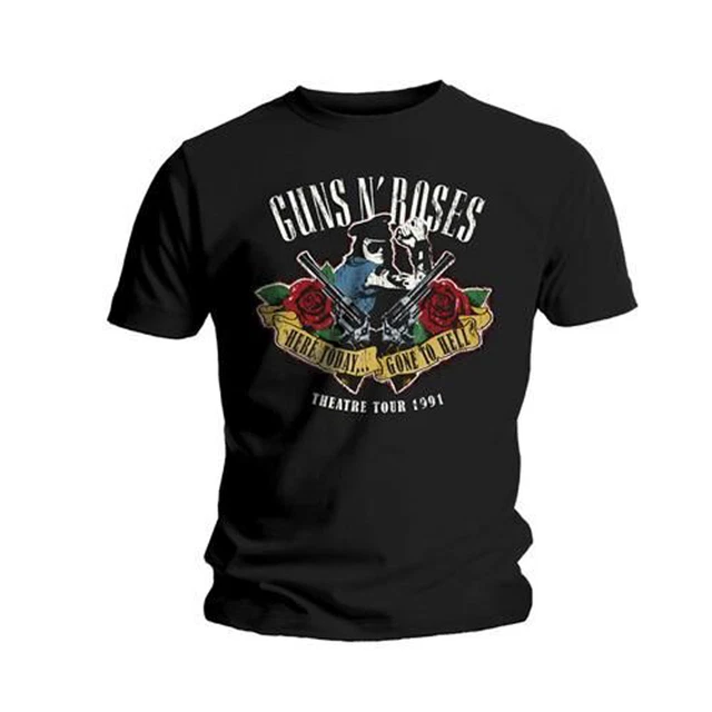 Maglietta Uomo Unisex Guns N' Roses - Logo Classico Ufficiale, Manica Corta, Nero - 2