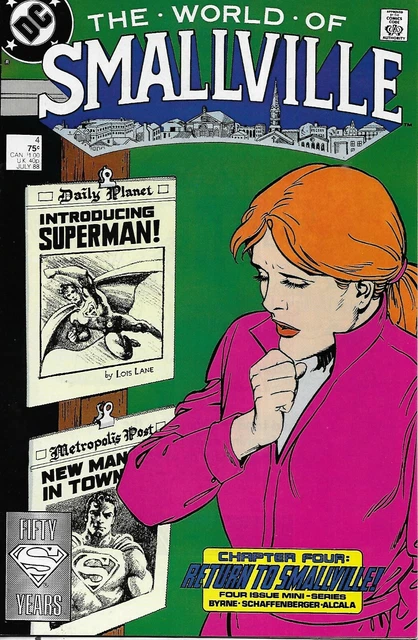 World Of Smallville Comic 4 Copper Age First Print 1988 John Byrne Alcala DC