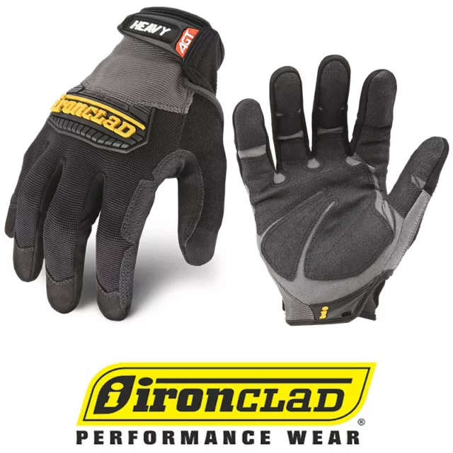 Ironclad Box Handler Work Gloves BHG, Extreme Grip, Performance Fit,  Durable, Machine Washable, (1 Pair), Black
