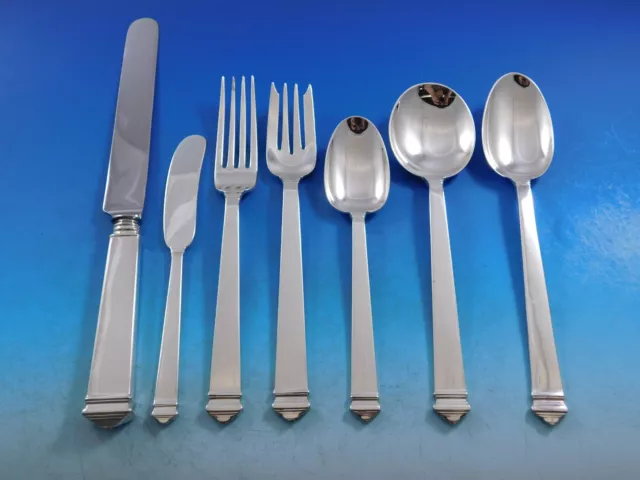 Hampton by Tiffany & Co Sterling Silver Flatware Set for 12 Service 92 pieces