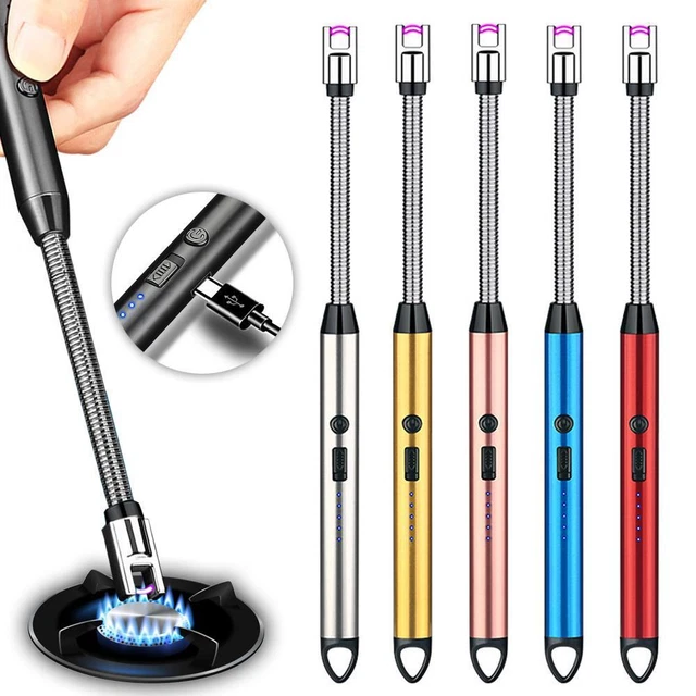 LONG ELECTRIC PLASMA Rechargeable Flameless Arc Lighter USB Double