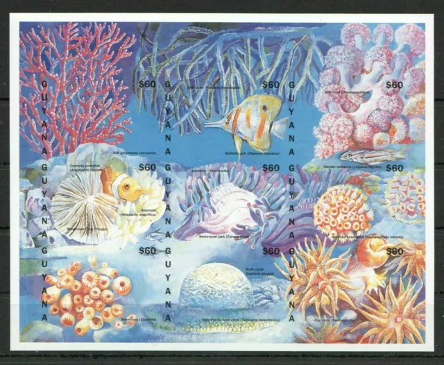 Guyana 1996 Mi 5776-5784 MNH Fische Marine Life Meeresfauna