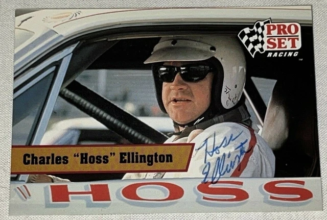 Charles HOSS ELLINGTON NASCAR WINSTON CUP 1991 PRO SET LEGENDS L32 signed card