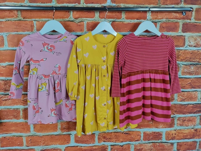 Set Abito A Maniche Lunghe Bambina Età 18-24 Mesi M&S Next Casual 92Cm