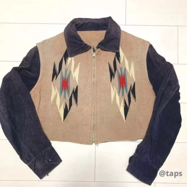 Vintage Chimayo Women's Jacket 30s〜40s Blanket Sports Jacket Size M
