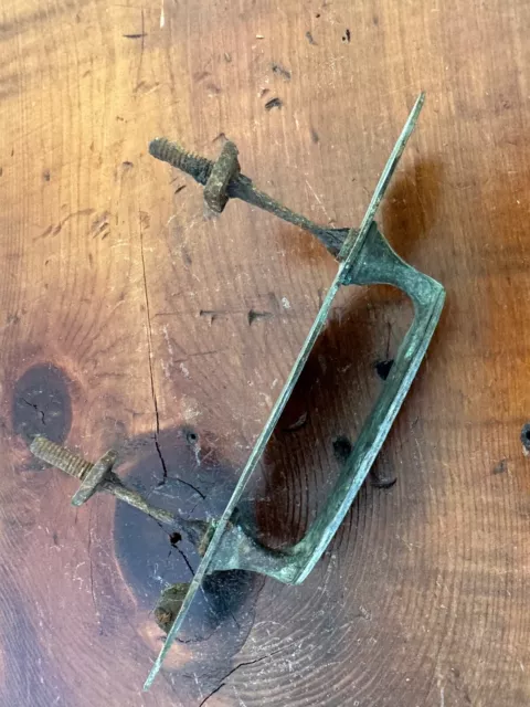VINTAGE Brass FARM HOUSE BARN DOOR PULL HANDLE PRIMITIVE GATE ARCHITECTURAL