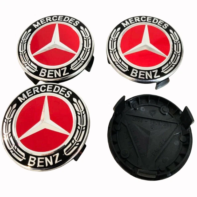 Kit 4 Copri Mozzo Coprimozzi Tappo Mercedes 75mm Cerchi In Lega Classe - Foto 2