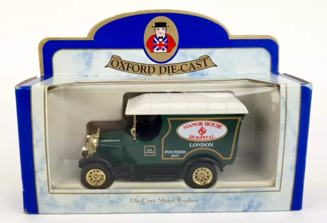 Furgoneta diecast clásica Oxford - Bullnose Morris - Manor House Hospital