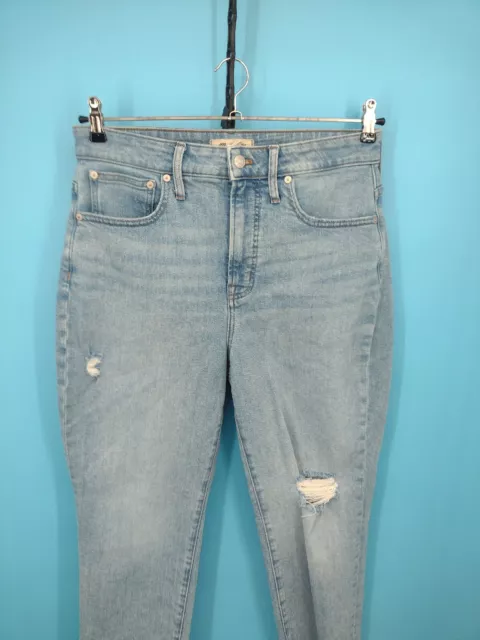 Madewell Jeans Womens 29P The Curvy Perfect Vintage Jean Light Wash Distressed 3