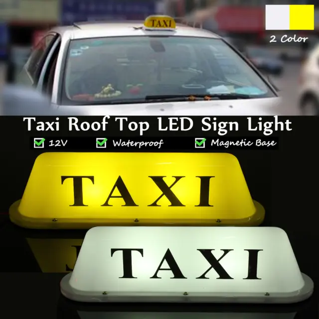 DC12V Led Light Taxi Cab Roof Top Illuminated Sign Car Magnetic Waterproof Lamp