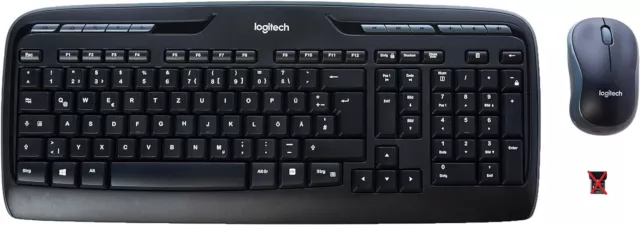 Logitech MK 330 Maus und Tastatur Set kabellos deutsches Layout OHNE USB