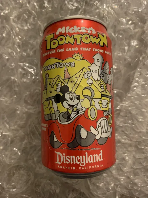 Disneyland Mickey’s Mouse Toontown Coca Cola Coke Soda Can 12 Fl Oz Anaheim CA