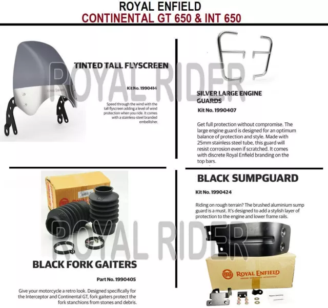 Se adapta a Royal Enfield COMBO DE ACCESORIOS DE 4 PIEZAS PARA CONTINENTAL...