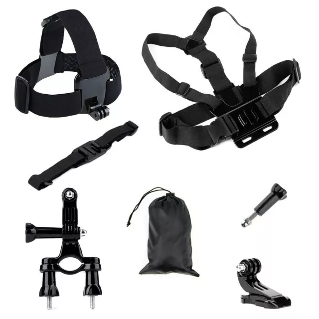 Chest Head Strap Belt Tripod Adapter Kit For GoPro Hero 12 11 10 9 8 7 6 5 4 3+