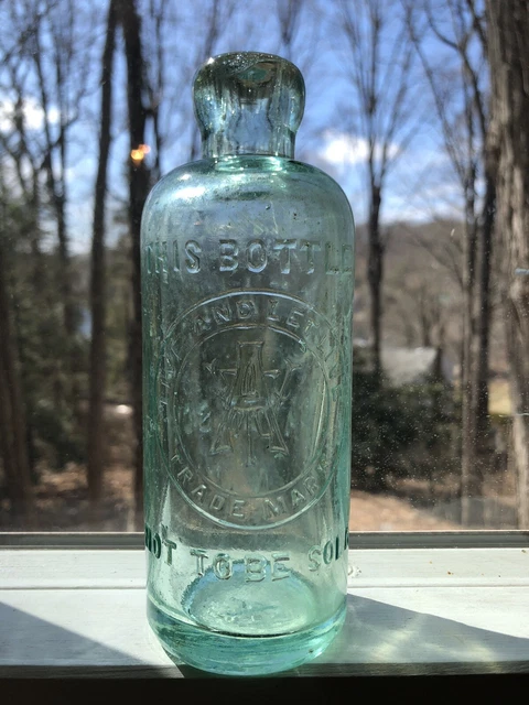 Antique W M T. Allen Paterson NJ Aqua Hutch Hutchinson Soda Bottle New Jersey 3