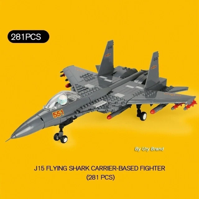 Blocs de construction d'avion de chasse Thunderbolt II A10, modèle 3D, série militaire, briques