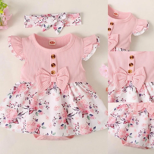 2 pz set abito fascia abito neonata neonata 4