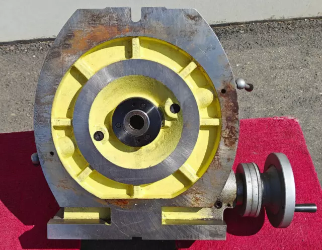 Enco 221-312 Rotary Table P2, 8-1/4″ Centerline ht., 4MT Center Taper, 0.545″ T
