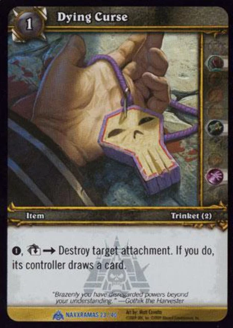 World of Warcraft TCG Dying Curse (Foil) - Naxxramas Treasure 23/40