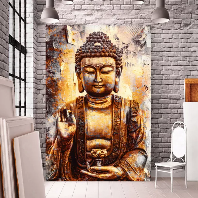 Leinwand Bild Buddha Abstrakt Wandbilder Relax Feng Shui Bilder Modern XXL