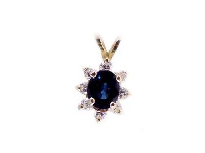 Antique 19thC Blue Sapphire 14kt Gold Pendant Ancient Rome Black Magic Antidote
