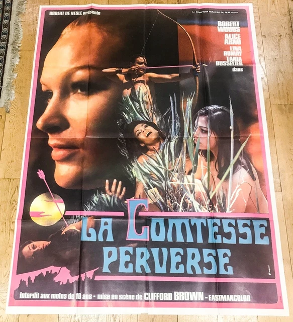 LA COMTESSE PERVERSE Affiche cinéma 120x160 JESS FRANCO, ALICE ARNO, VERNON