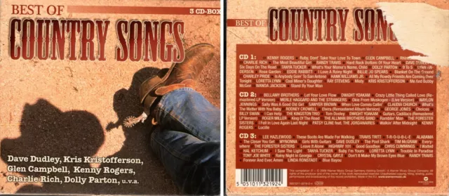 BEST OF COUNTRY SONGS Coffret de 3 CD (48 titres)