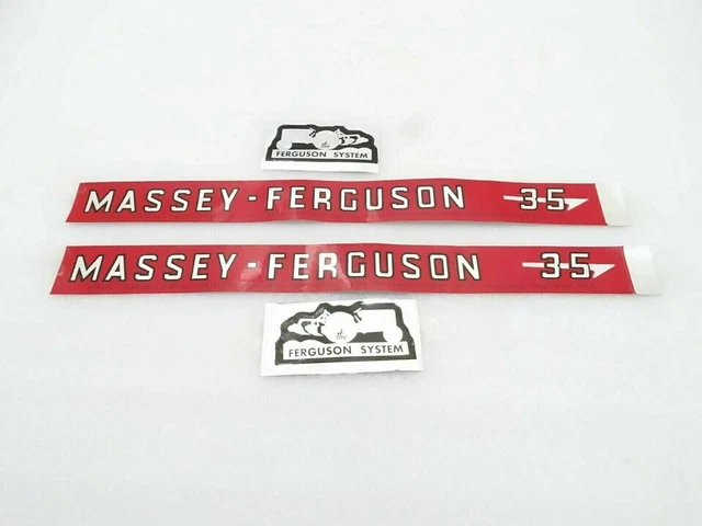 Enfield City Motorhauben Aufkleber Set - Silber/Schwarz Für Massey Ferguson 1035