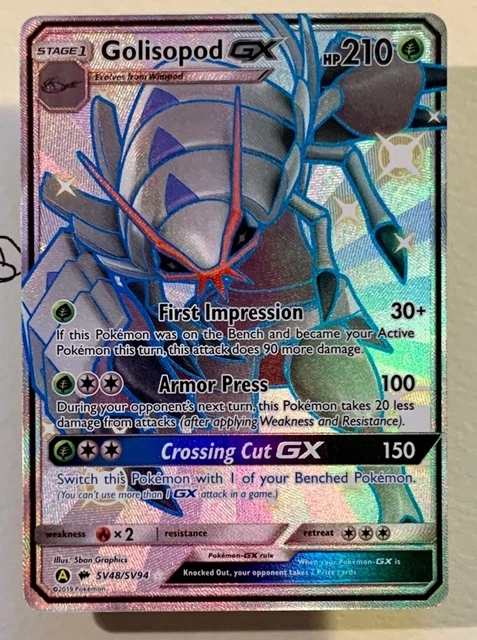 Pokemon Golisopod GX SV48/SV94 Full Art Ultra Rare Shiny Mint Eng