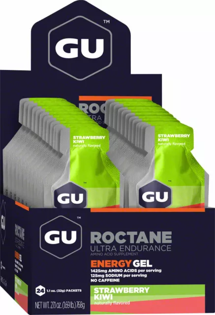 GU Roctane Energy Gel: Strawberry Kiwi, Box of 24