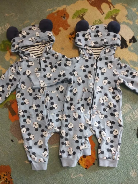 Disney - Baby-Overall mit Kapuze 74 Junge Mädchen Zwillinge ♊ Neu ohne Etikett