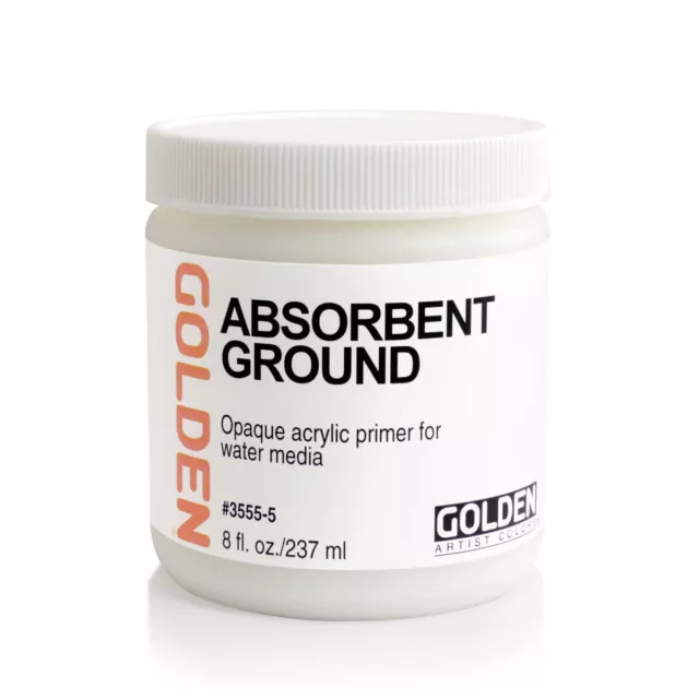 GOLDEN ACRYLIC : Absorbent Ground Acrylic & Watercolour : 236ml : 473ml : 946ml