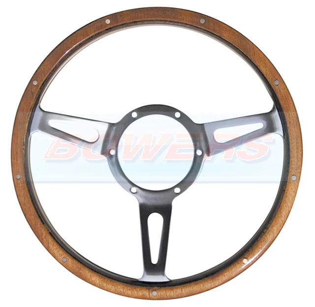 Vinyl 14 Inch Steering Wheel with Polished Centre - RP1524