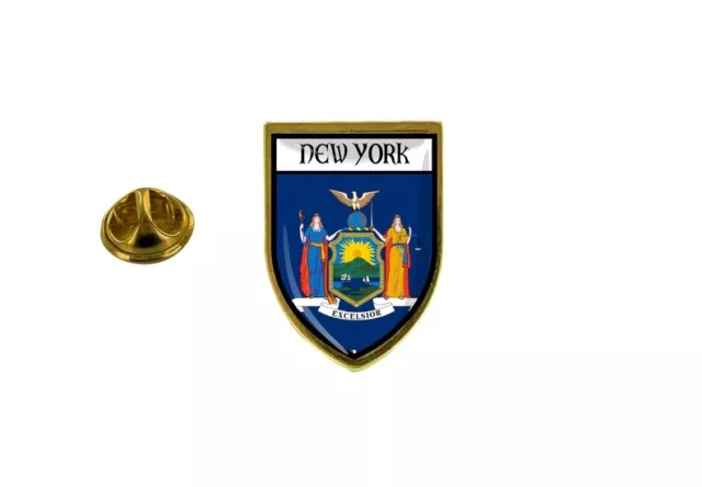 Pins Pin Badge Pin's Souvenir City Flag Country Coat of Arms States USA New York