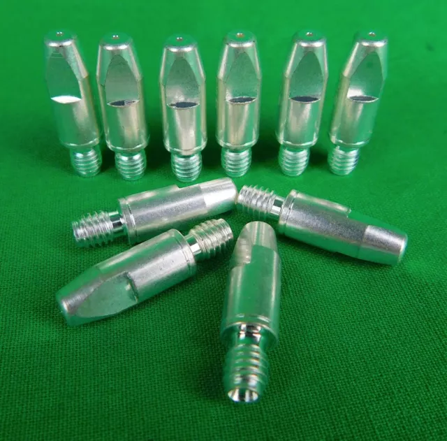 Binzel 0.9*M6*28L MIG Tips SILVER CuCrZr Genuine Long Life Bobthewelder 10Pcs