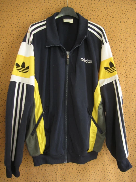 Veste Adidas bleu marine 90'S Vintage Trefoil Jacket tracksuit Homme - 180  / L