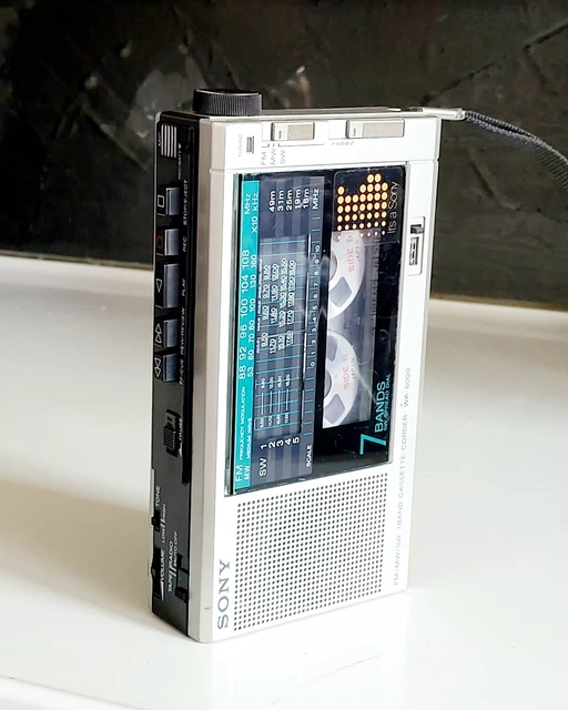 RARE SONY WALKMAN WA6000 7Bands Radio Cassette Player/Recorder
