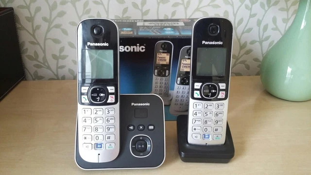 KXTGD322ALB TWIN HANDSET CORDLESS PHONE WITH ANSWERING MACHINE PANASONIC KX-TGD322ALB