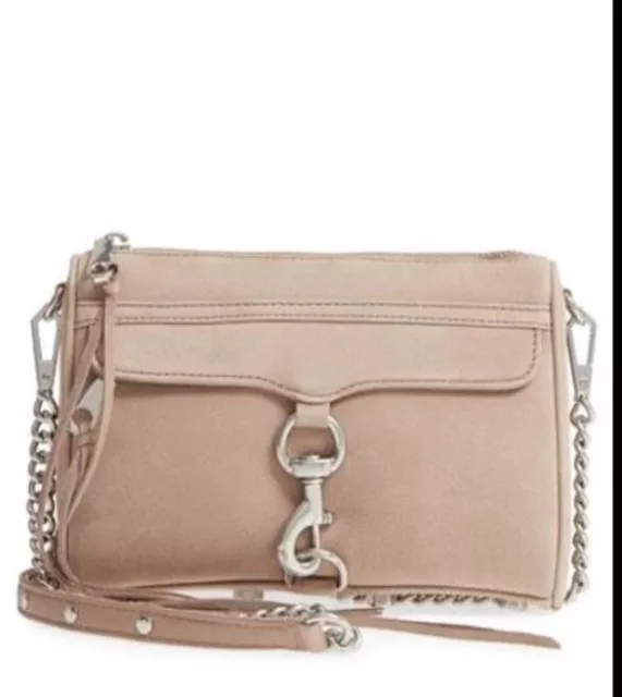 Rebecca Minkoff Mac Suede Leather Convertible Crossbody- Bag