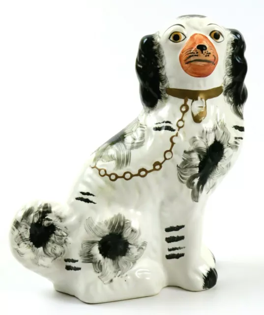 Vintage Artistic Hand Painted Spaniel Dog Ceramic Figurine, 7 1/2” Tall