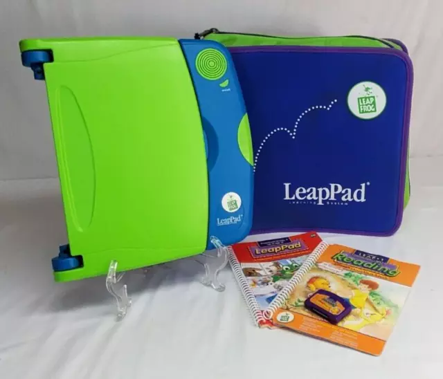 Leap Frog LeapPad ORIGINAL Learning System with 2 BOOKS & STORAGE Case WORKS Leap Frog LeapPad ORIGINAL Learning System with 2 BOOKS & STORAGE Case WORKS
